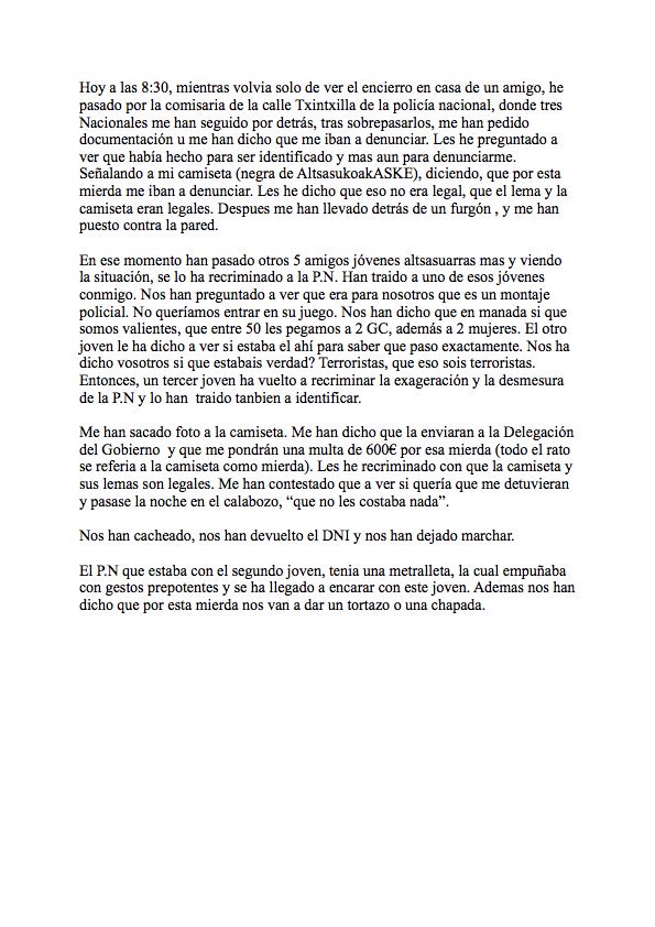 HerriSFerminak's tweet photo. Presentzia poliziala itogarria da Iruñean! Se justifican a través del miedo, baina haiek dira aske bizitzen uzten ez digutenak #HSFk2017 https://t.co/mEKJtden0V