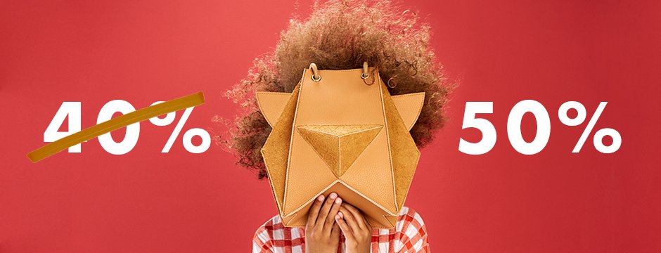 SALE has just got BETTER, 50% OFF on selected items.