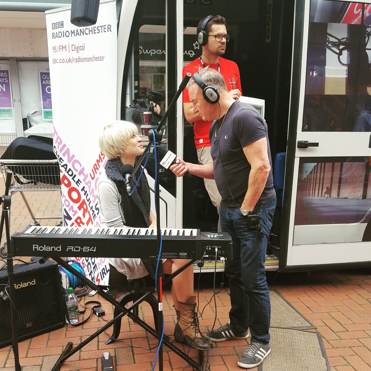 Mica_Millar's tweet photo. Big thanks to Mike Sweeney @BBCRadioManc for having me in for an interview & to perform live from the #BBCBus on Friday. Now on #iplayer x https://t.co/n1Qj7kp08x