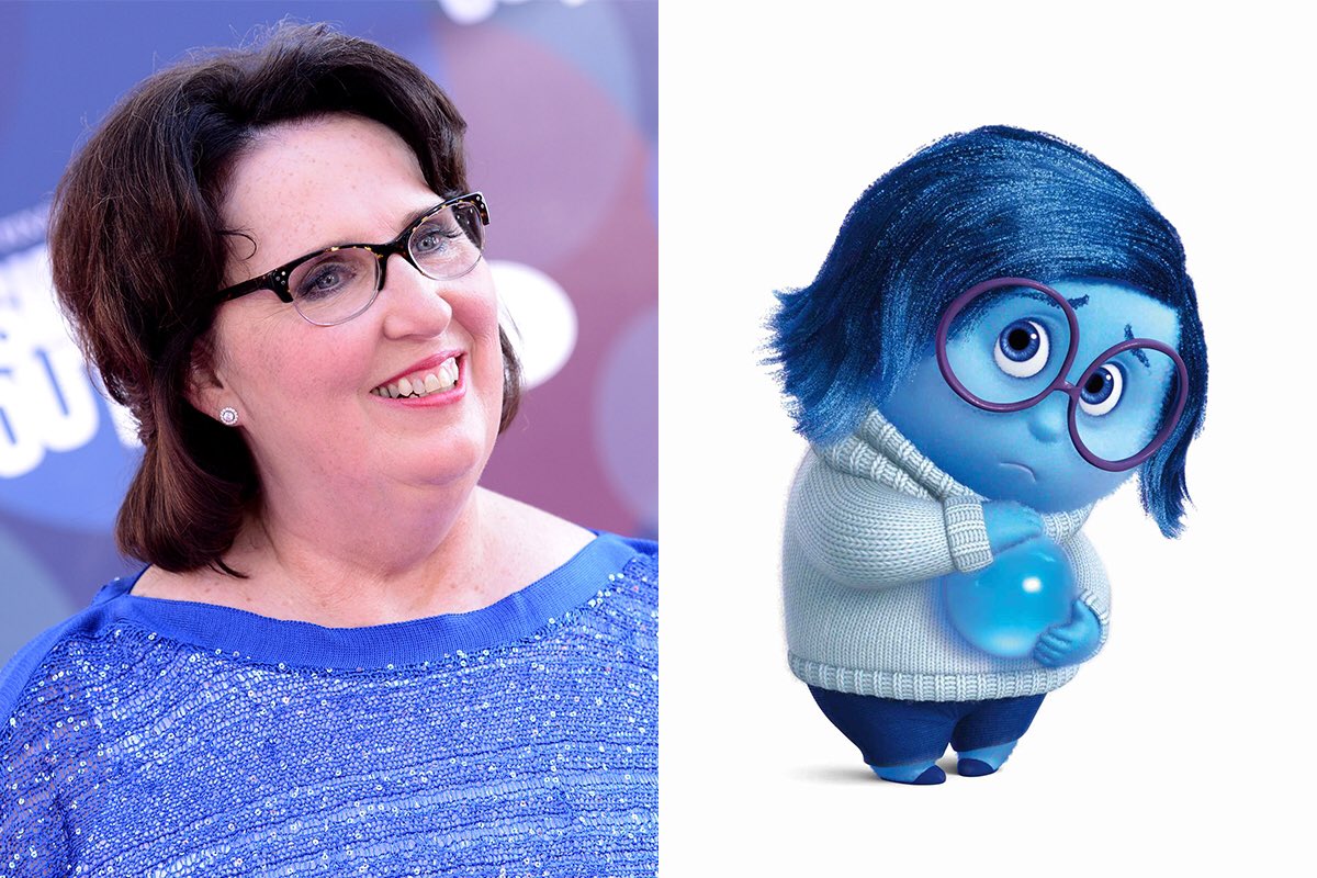 Happy 66th Birthday to Phyllis Smith! The voice of Sadness in Inside Out.   