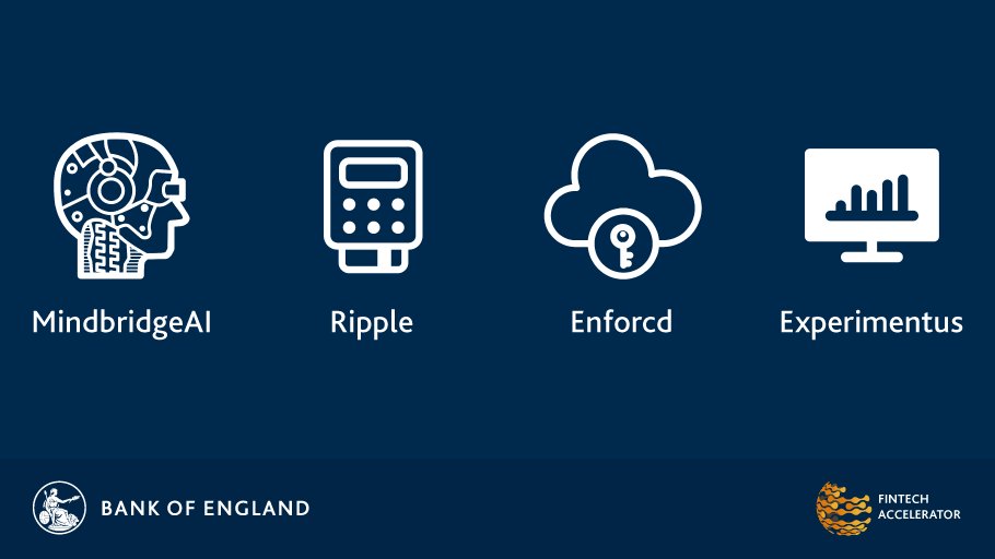 bankofengland's tweet photo. Our latest round of FinTech Accelerator projects has finished. Find out what we learned here: https://t.co/BmGbTNKv15 #FinTech https://t.co/ZpzVd0ilvV