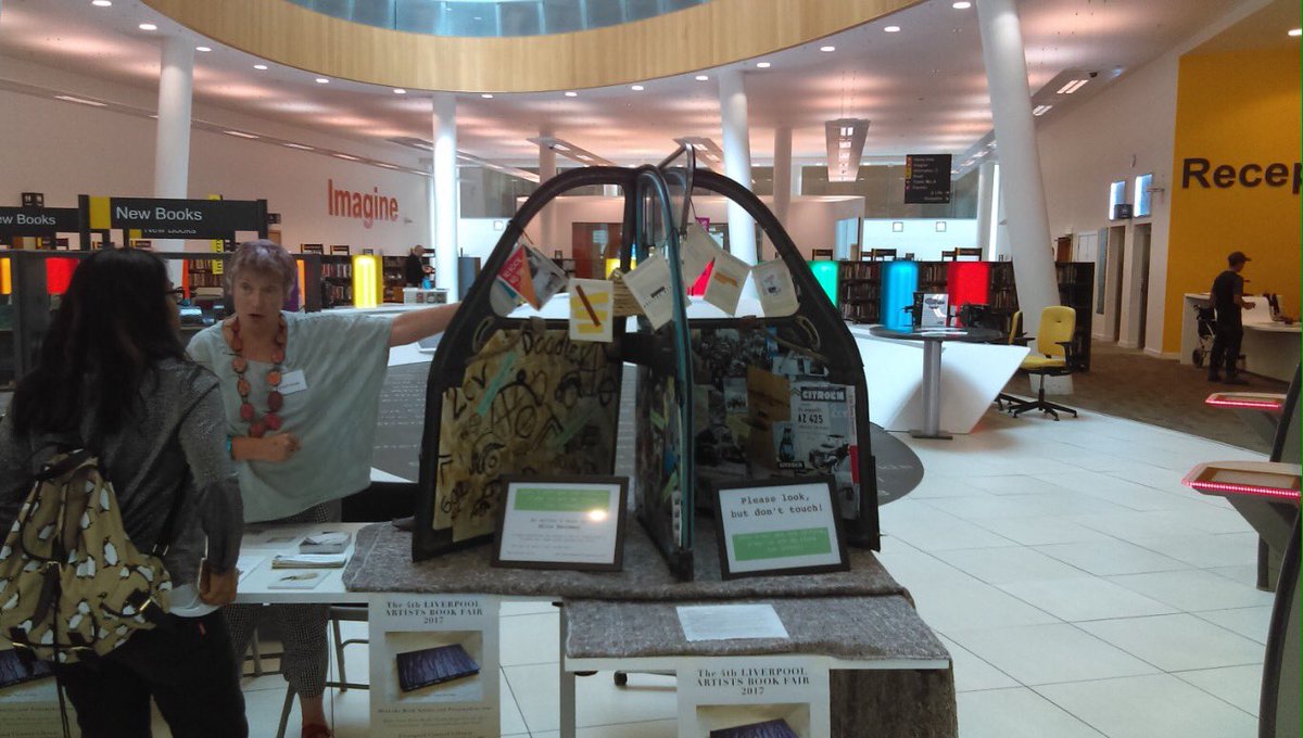 katyalston's tweet image. Great #bookart by @Ellie_Gee @LpoolBookArt yesterday, and thanks too for fab #book themed #cake - #delicious!