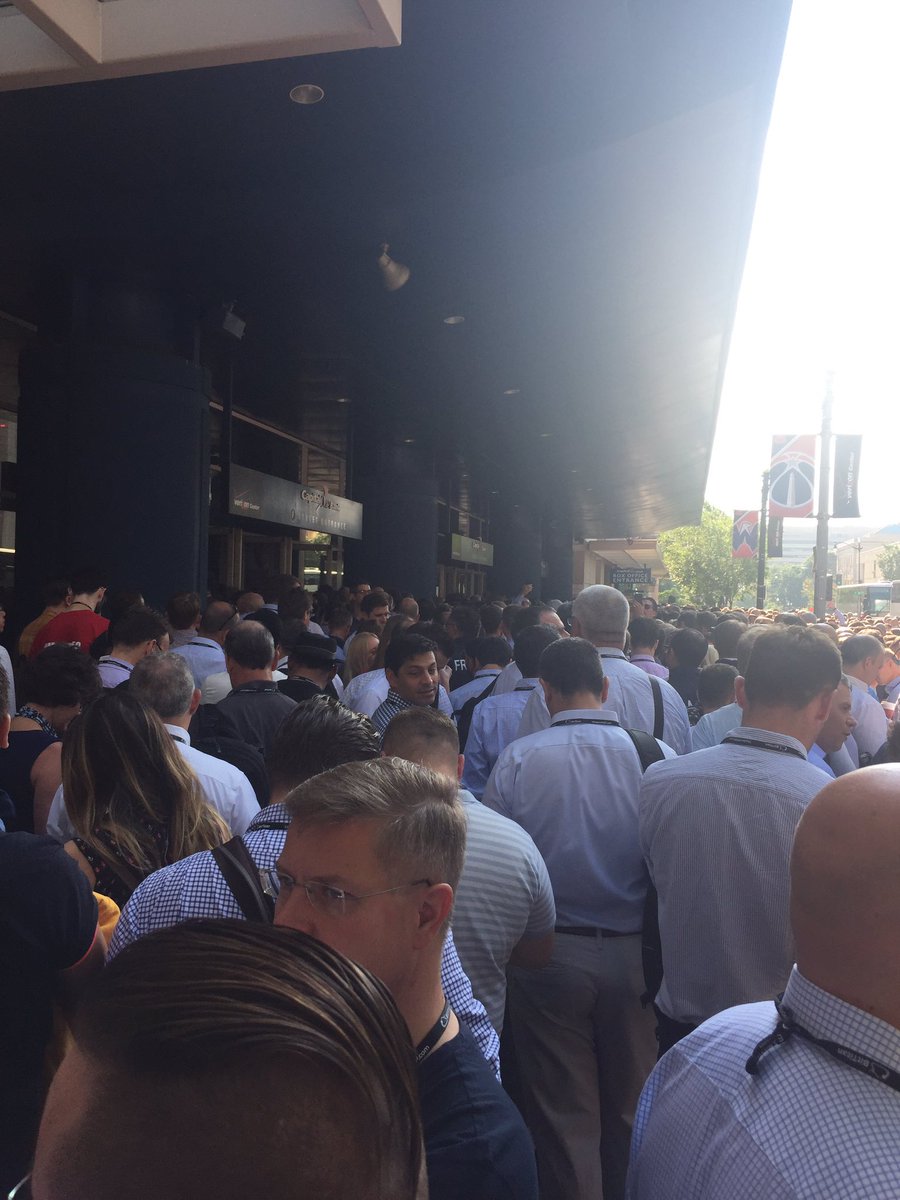 jaanal's tweet photo. Waiting for almost an hour to get into #msinspire. So sad to be missing the opening act by Raining Jane! :( https://t.co/hNRGhkyCQB