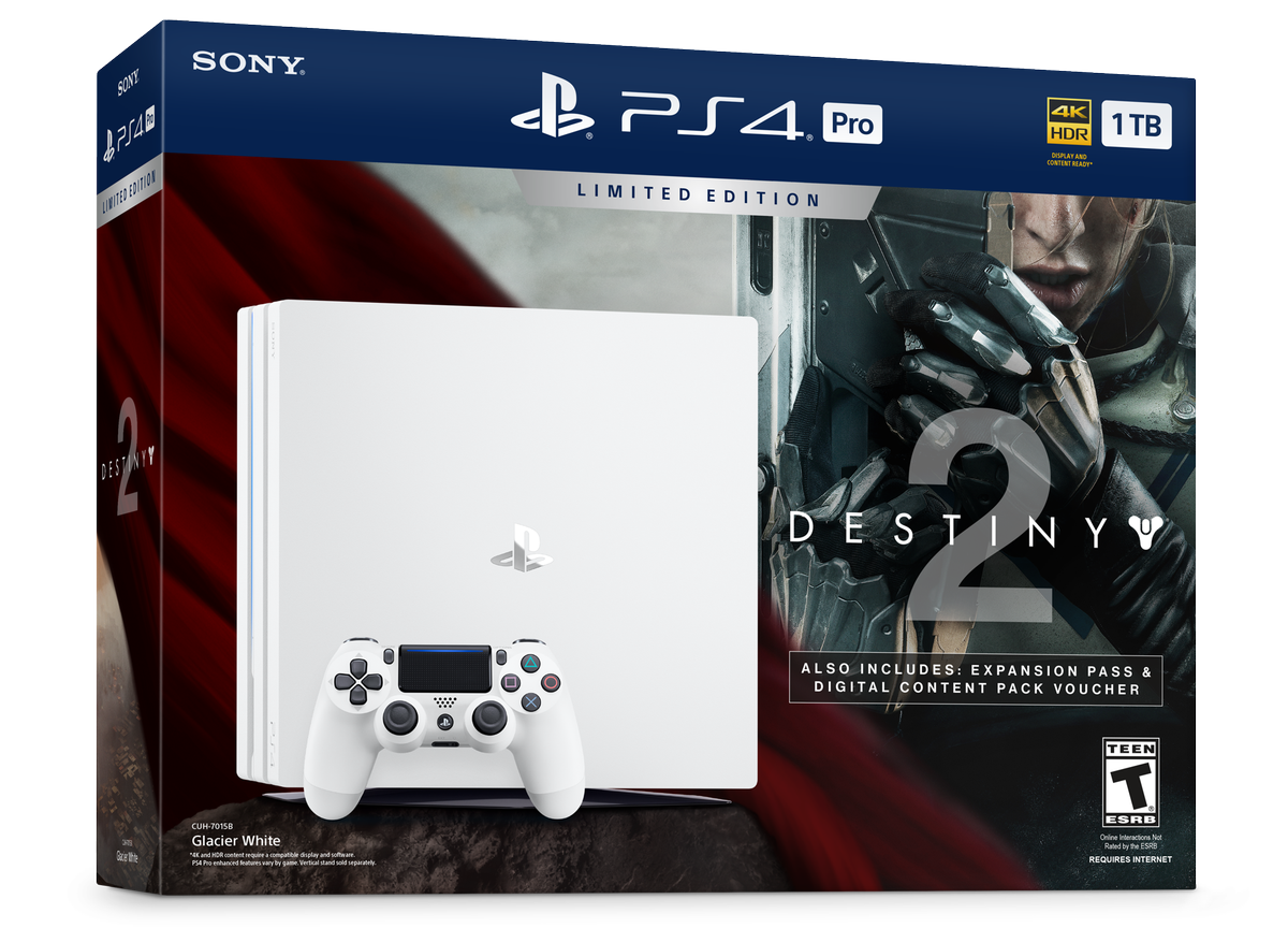 PlayStation 4 Pro branco será lançado em pacote com Destiny 2 - Outer Space