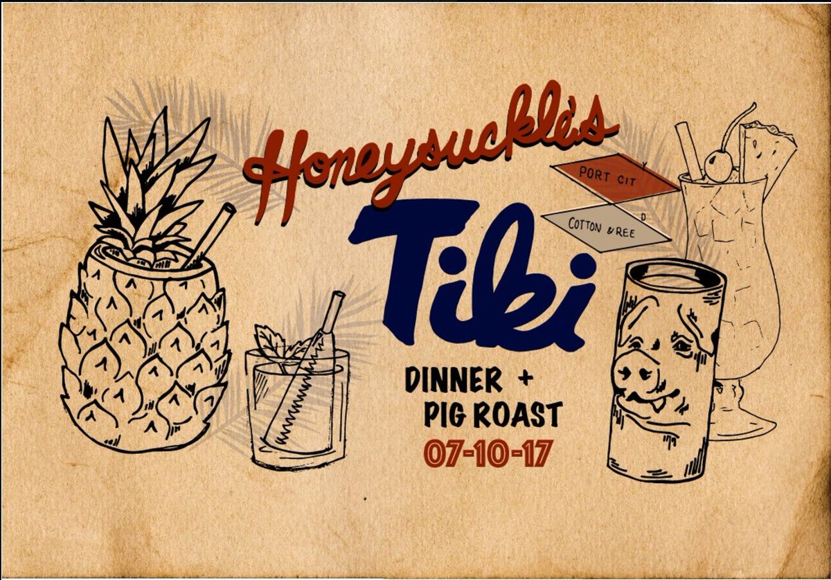 Tonight at <a href="/Honeysuckle_DC/">Honeysuckle</a>, it's a Tiki Pig Roast with <a href="/cottonandreed/">Cotton & Reed</a> &amp; #PCBC! eventbrite.com/e/honeysuckles…