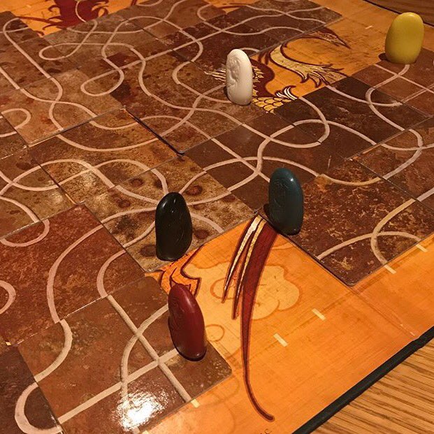 wpboardgames's tweet image. Tsuro faceoff @GeezNorth game night. If I&apos;m dying, I&apos;m taking them with me. Game night on Wednesdays. #tsuro #Competition #unpluggedfun