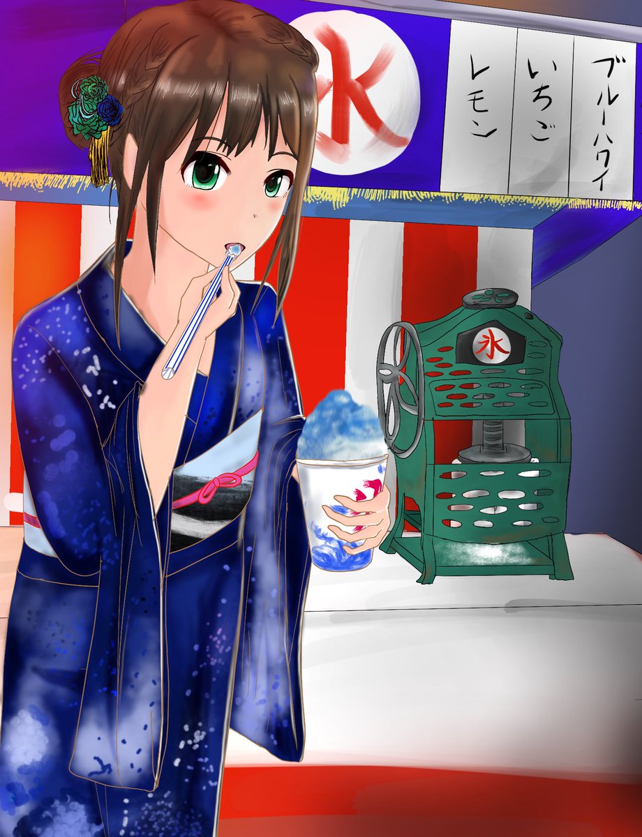 Sayu4813 Twitterren しぶりんの浴衣姿 デレステ イラスト デレステイラスト アイドルマスターシンデレラガールズスターライトステージ 渋谷凛 浴衣 祭り