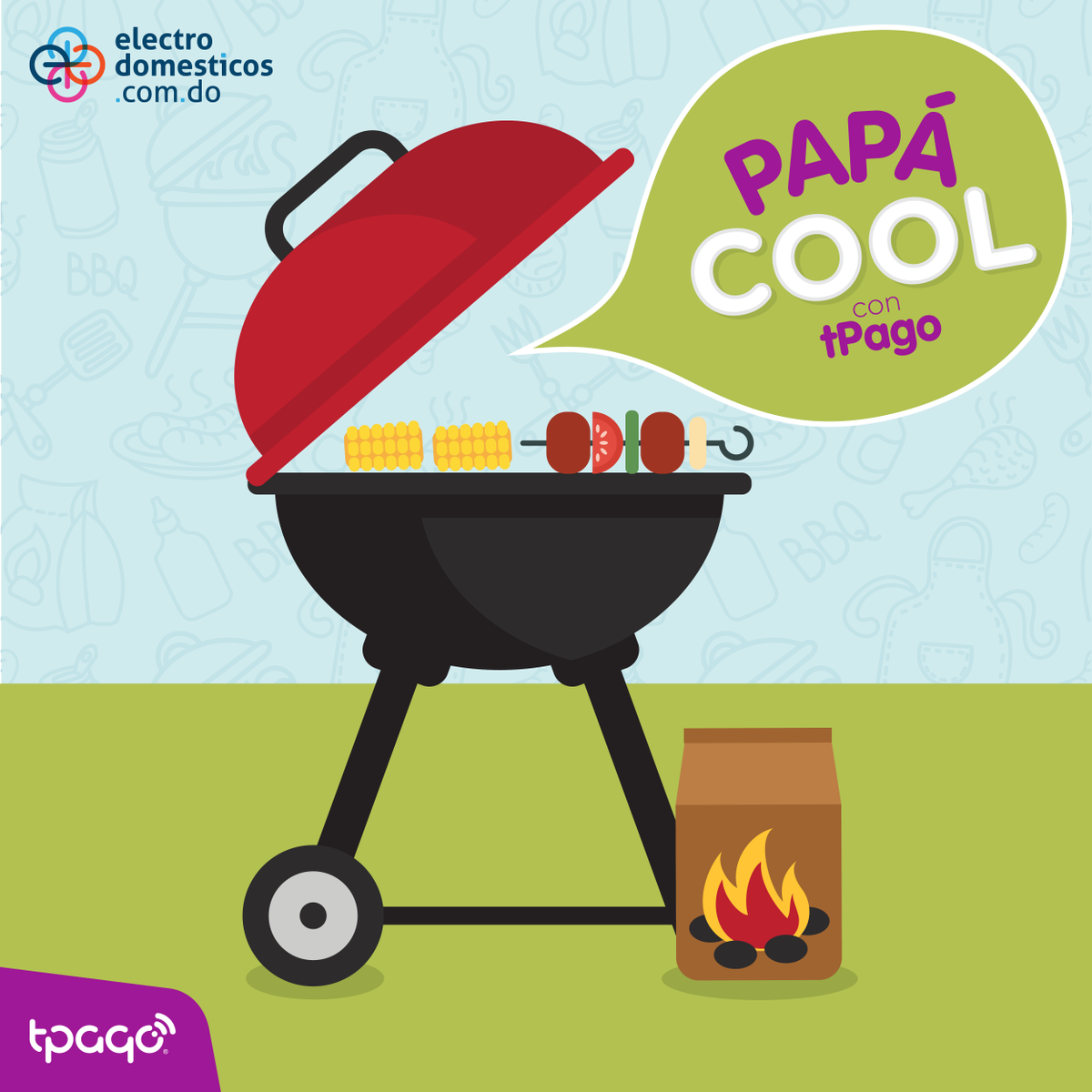 ElectrodomRD's tweet photo. A Papá le fascinaría un asado para celebrar su día.  Más información en https://t.co/4PEyEeNUrF 🍗🌭🍔 #PapaCool @tPago #Electro https://t.co/7EoAZhMpGq