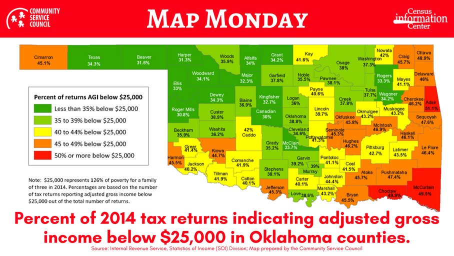 CSC_Tulsa's tweet photo. #CSCData #CSCMapMonday #Oklahoma #Income https://t.co/8l9vvj4bai