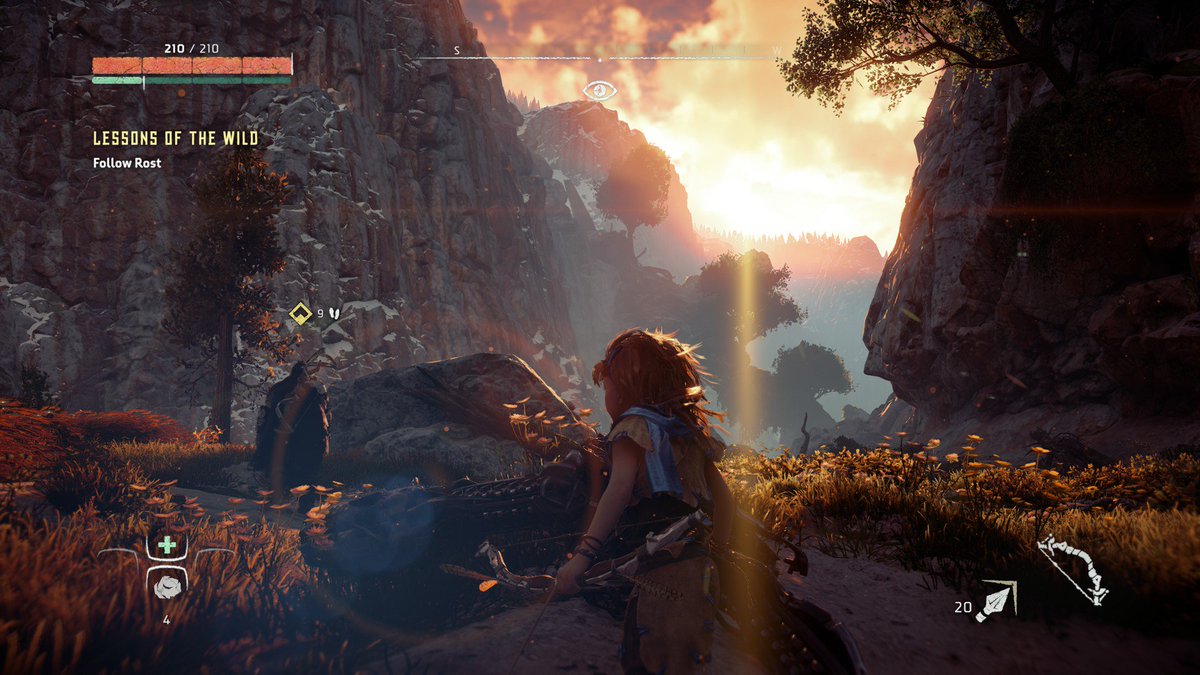 concerningmj's tweet image. Playing Horizon: Zero Dawn. This game is marvelous. Suffering a little with the controls as I've been in full Zelda mode recently.