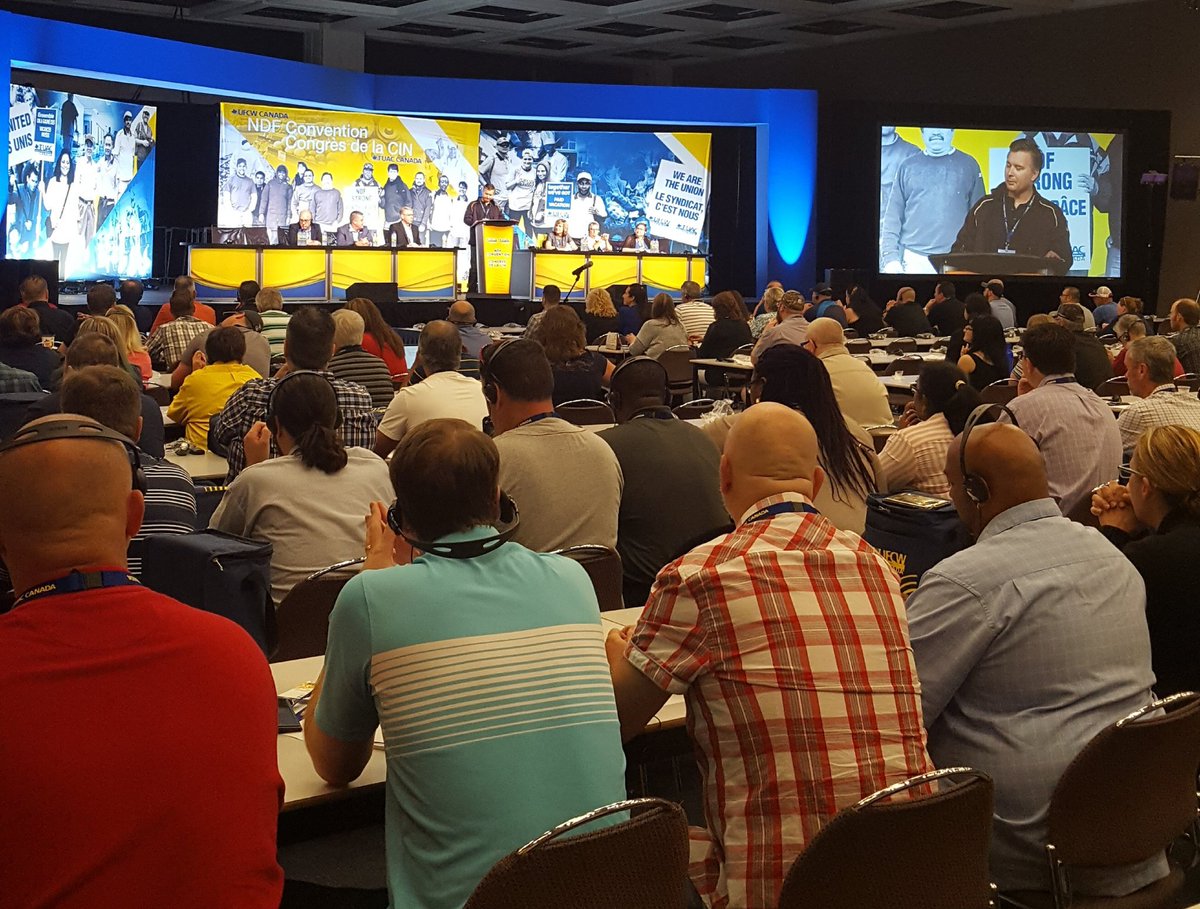 UFCWCanada's tweet photo. Day 2 of the 2017 @UFCWCanada NDF Convention is officially underway! #NDFStrong #UFCW #canlab https://t.co/uvNNlZXHRw