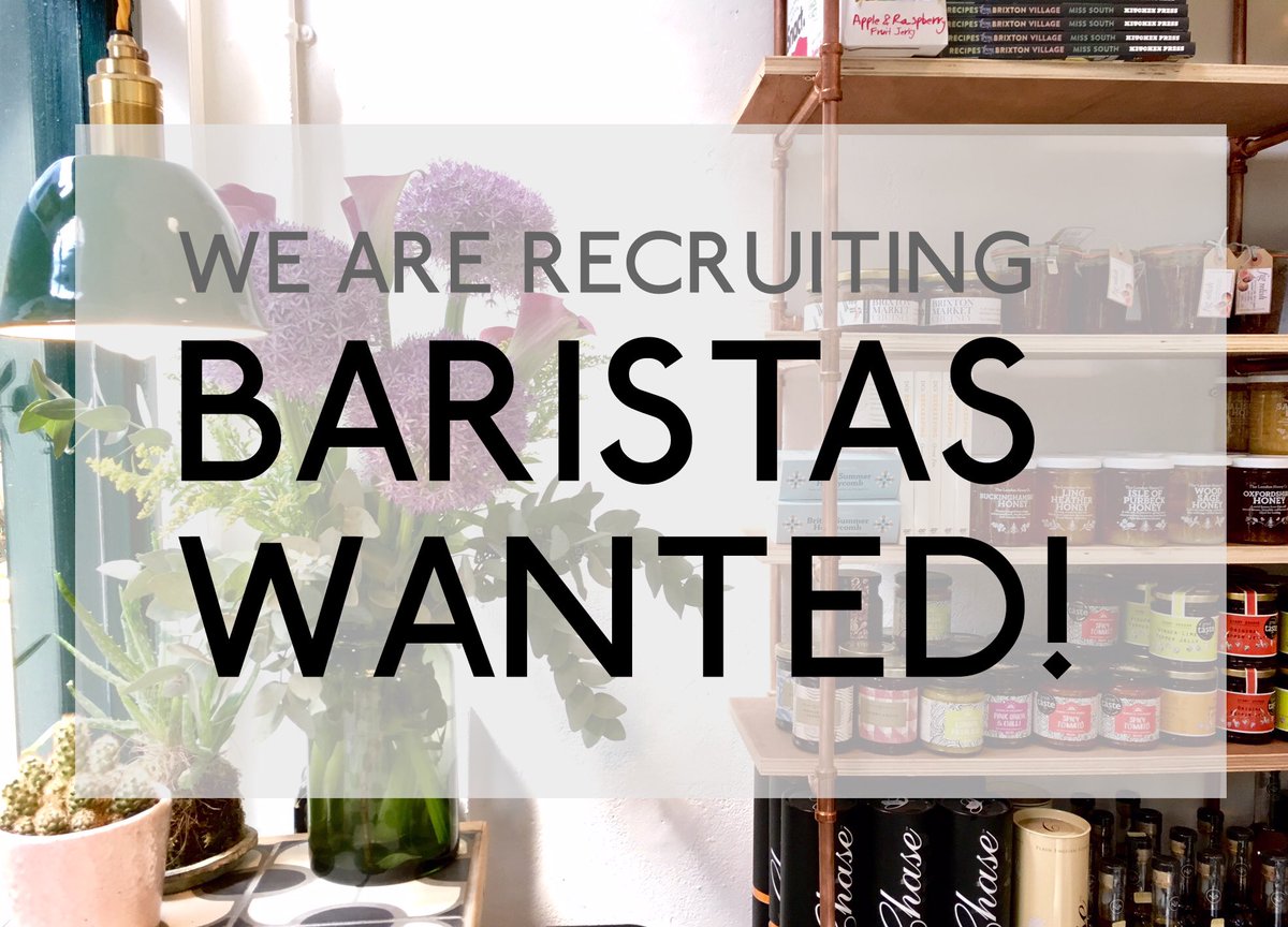 brixcornercopia's tweet photo. Experienced baristas please send CV to cornercopiacoffee@gmail.com https://t.co/tBIlS3GMSO