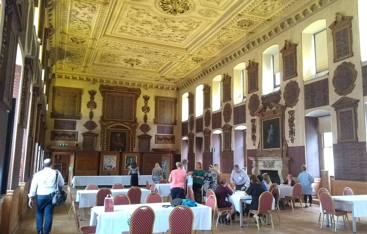 nextgen_sci's tweet photo. Afternoon session in the great hall, painted by Hogarth - a modern, forward-looking institution for its time https://t.co/lJeoUbb6nW
