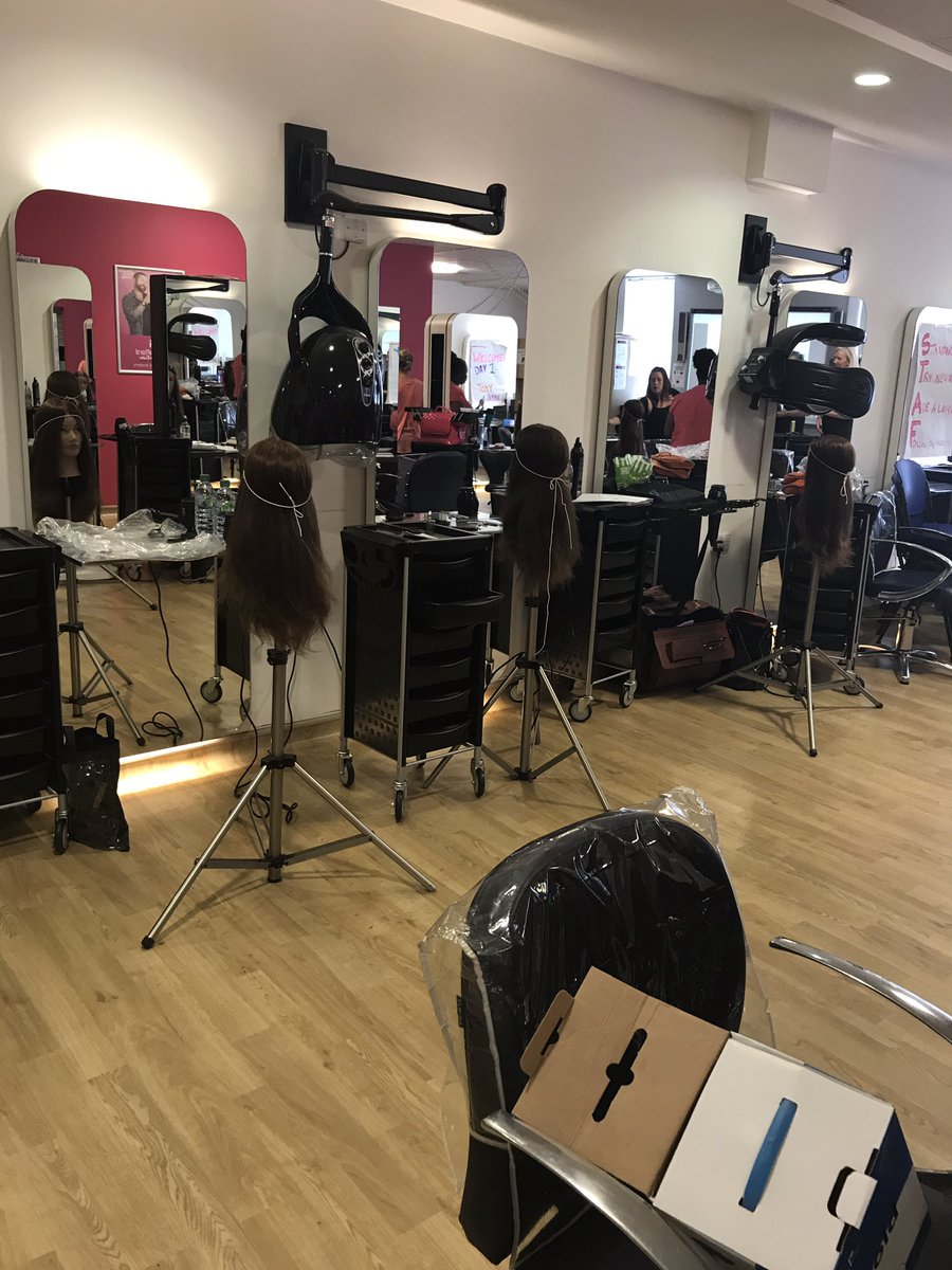StephCharl's tweet photo. @tonywoodhair @LeeStaffordLSE @ElysiaCarmel @AbWitCollege @AWC_SI Enjoying our Level 3 VADA training today! #stringdress https://t.co/zs4vCyRgCe