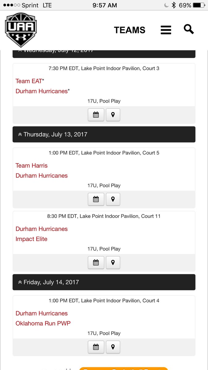 DHurricanes2002's tweet photo. Safe travels to our DH parents, coaches and players on the way to the UA finals Wednesday. https://t.co/TVxGGhZTuP