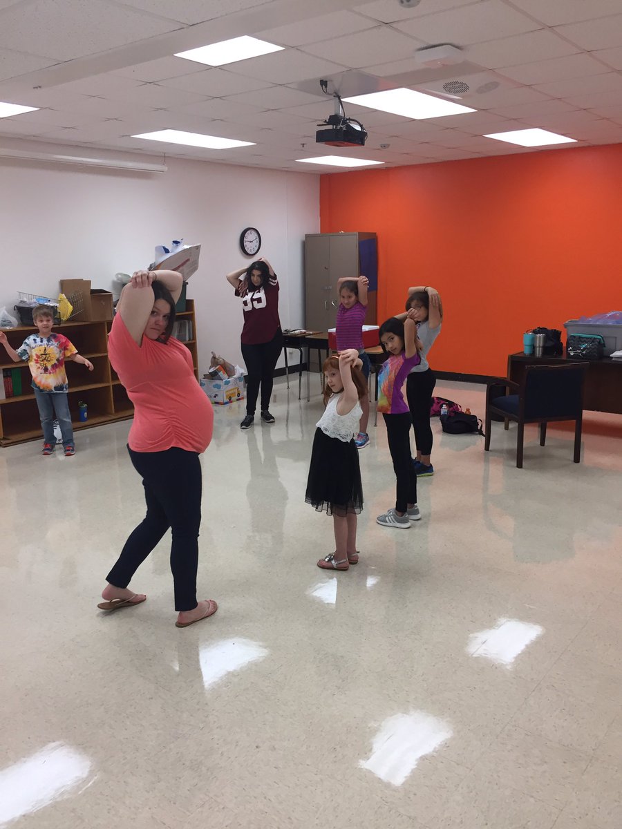 Dr_Booker's tweet photo. Stretching before the fun starts! #campgisd https://t.co/gULWUr1Rsi