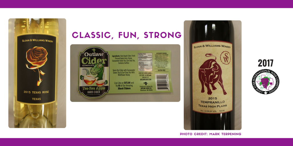 Texas_Wine's tweet photo. Here are some more examples of great labels at the Lone Star IWC. Which of your labels will you enter next year? #lsiwc https://t.co/HC9SQKxgu0