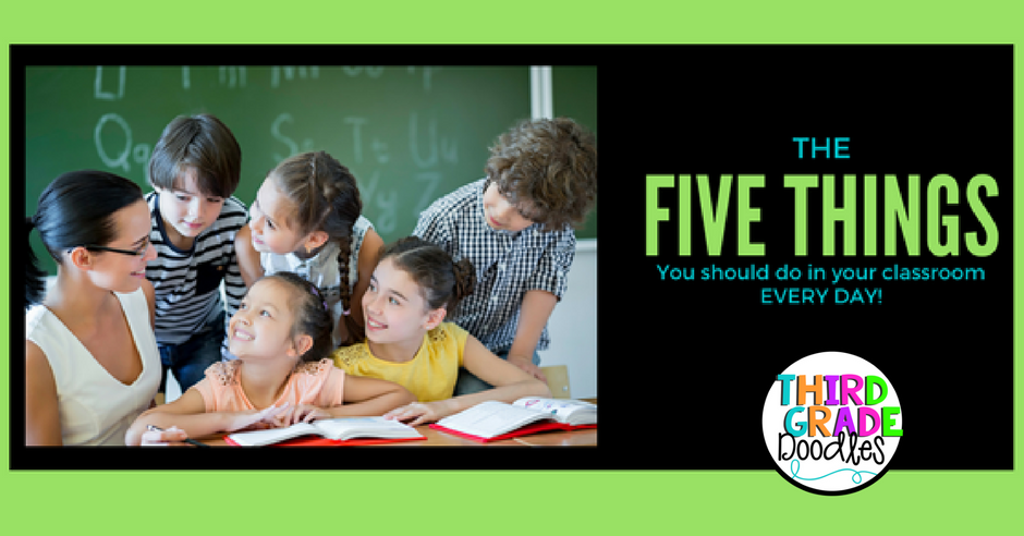 TPT_Official's tweet image. The Five Things You Should Do in Your Classroom EVERY DAY! {by Third Grade Doodles on the #TpTBlog} bit.ly/2nVXJq8