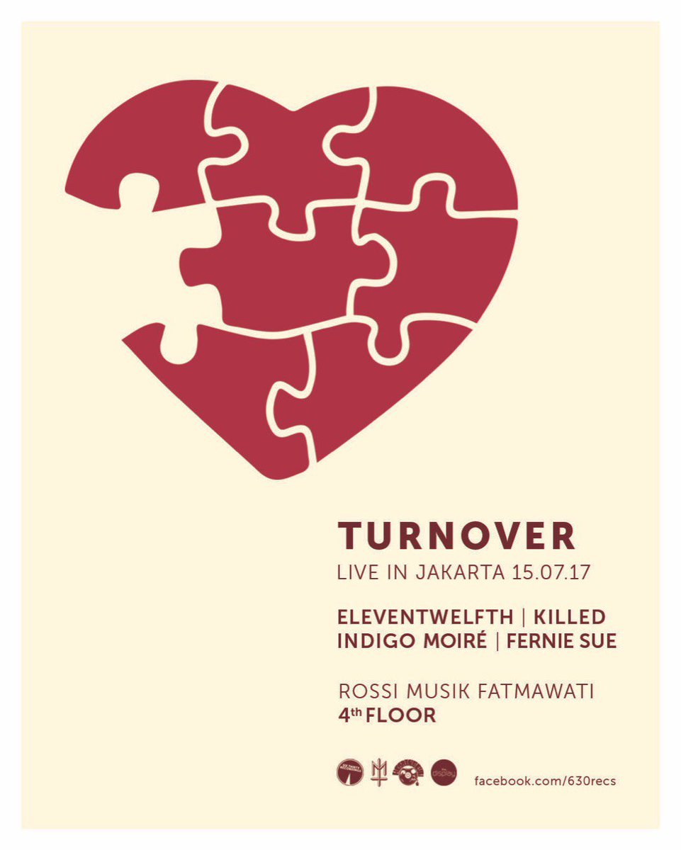 Here's a reminder, this saturday.

Turnover live in Jakarta at Rossi Music Fatmawati 4th floor.