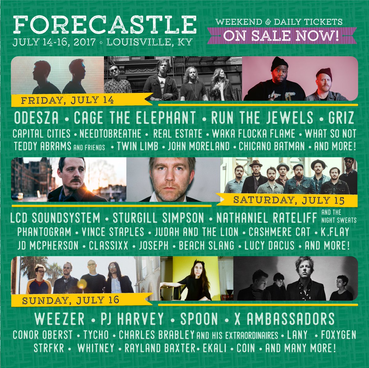 LouMUSICulture's tweet photo. RT for chance to win 2 FREE GA Weekend Passes to @Forecastle at @wfpark 7/14-7/16! #GetOnBoard #LouisvilleMusic ⚜️🎵⚓️https://t.co/GqeijeJiHm https://t.co/S8PvjmLHtx
