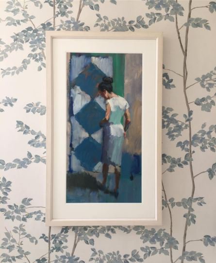 Ben Brotherton's White Dress on wallpaper <a href="/LorfordsAntiq/">Lorfords Antiques</a>  #artandinteriors #grandyart #whitedress #white #benbrotherton #artist #buyart