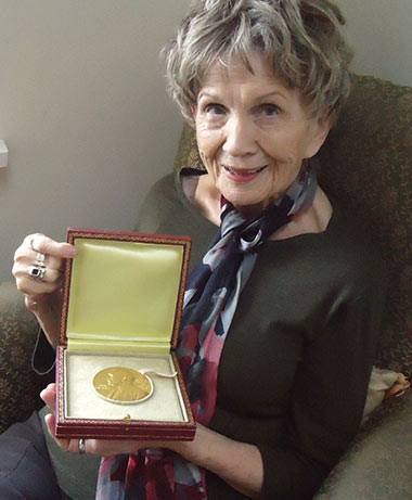 Happy 86th Birthday Alice Munro, awarded the 2013 in Literature!
Photo: Sheila Munro 