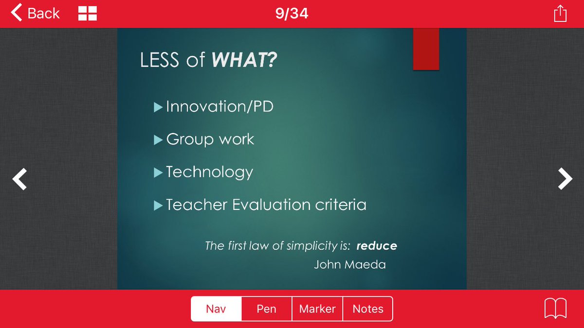 At Mike Schmoker's keynote. Reduce, simplify, and FOCUS! Keep it simple when it comes to School Improvement! #NPC17