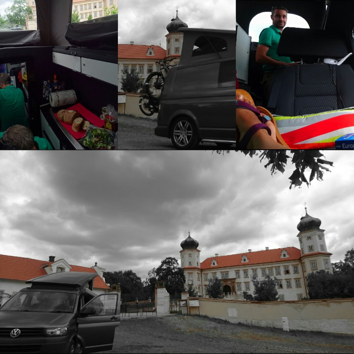 rolling_round's tweet photo. Our lunch stop in Czech, on the way to #ceskykrumlow. #lovingthiscountry #czech @VW_Interiors #rolling_round #vanlife #coollunchstops https://t.co/psVeZDsR1N
