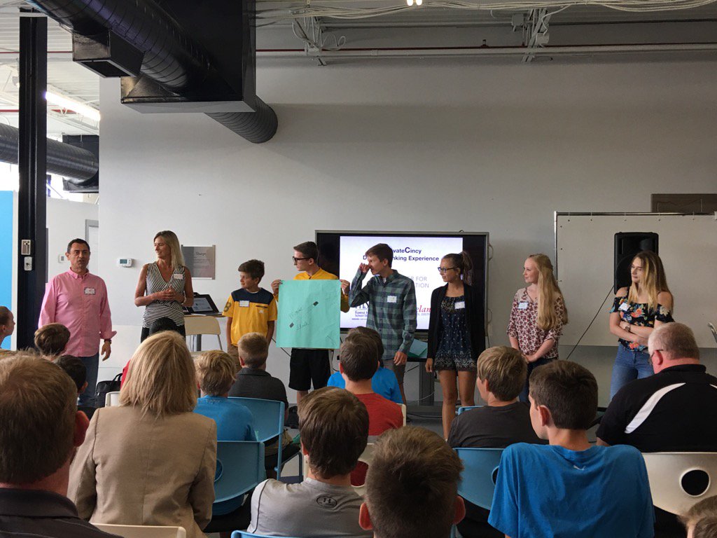 mccormickcm's tweet photo. #MagicFlash Team "No on will see us coming with our ideas" #InnovateCincy https://t.co/2gfVNrLqIy