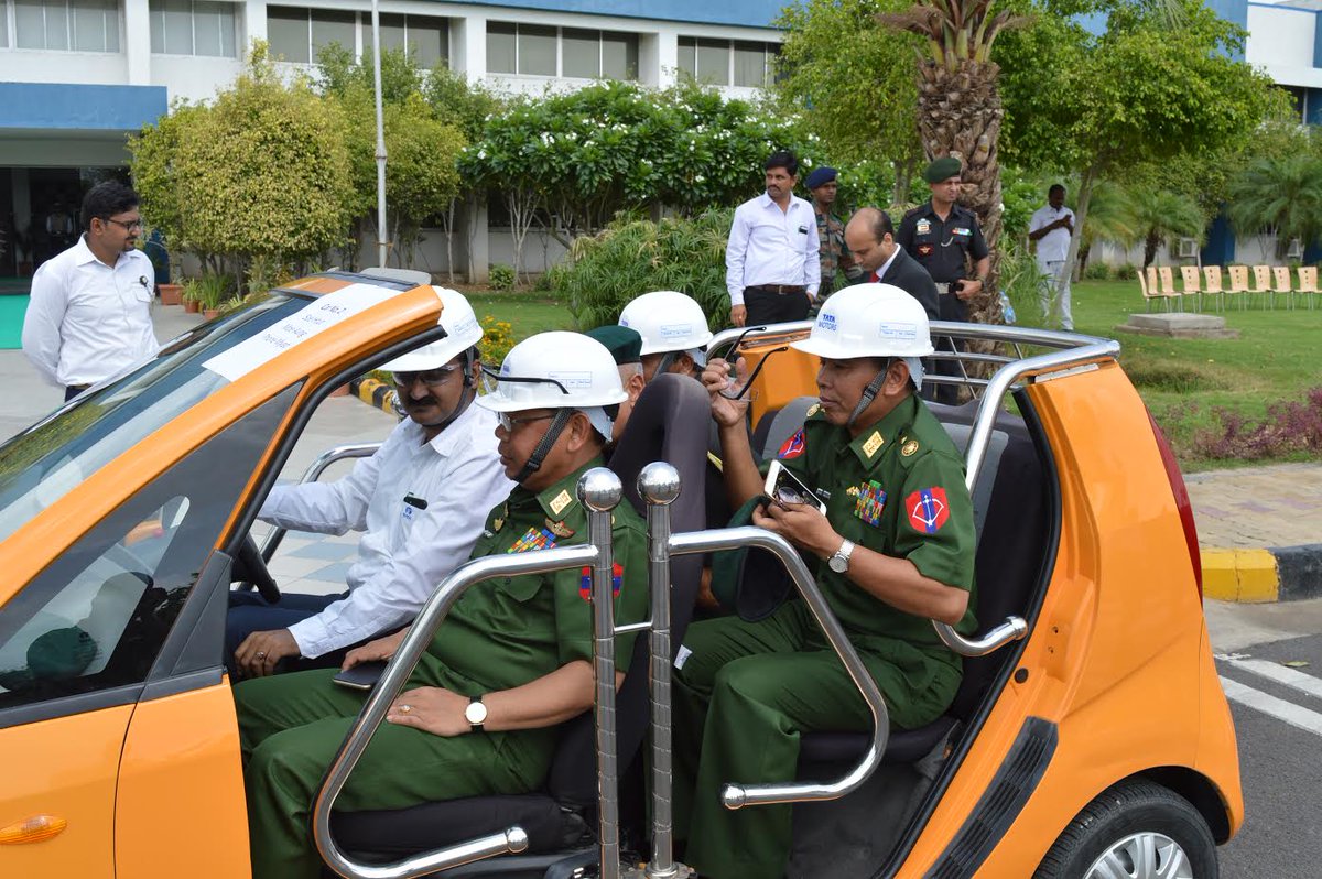 Myanmar Defence Forces Chief visits Amul plant, Nano Factory and GERMI