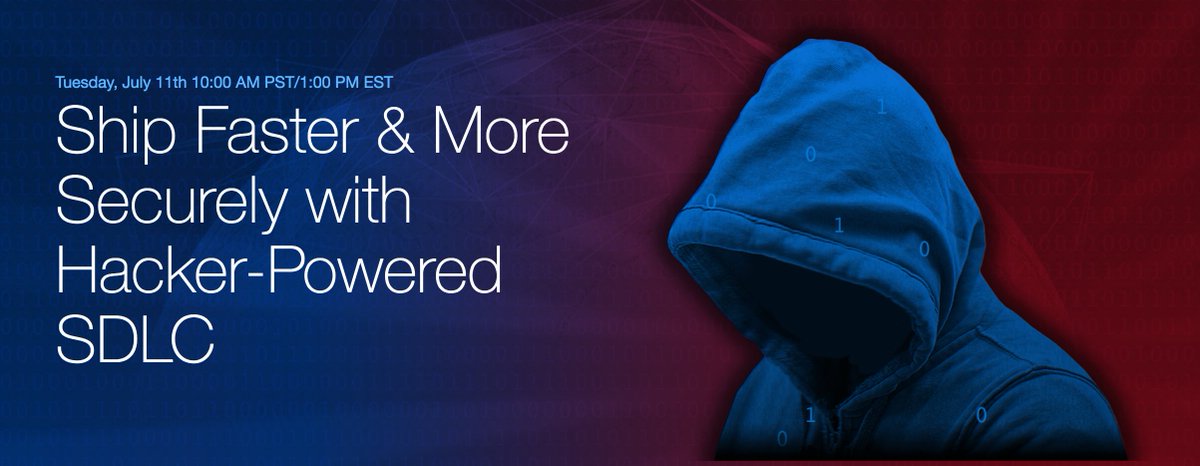 synack's tweet image. Don&apos;t miss our webinar TOMORROW July 11 w/ @AmyDeMartine &amp;amp; @MarkKuhr 
Topic: Hacker-Powered SDLC
Register here: syn.ac/2sbGpkb