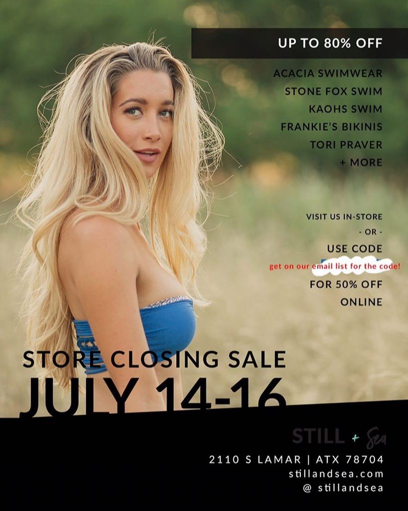 Big news babes: after 4 years of bringing the bikini love to #ATX, we're closing the storefront and moving on to n… ift.tt/2tG8i4G