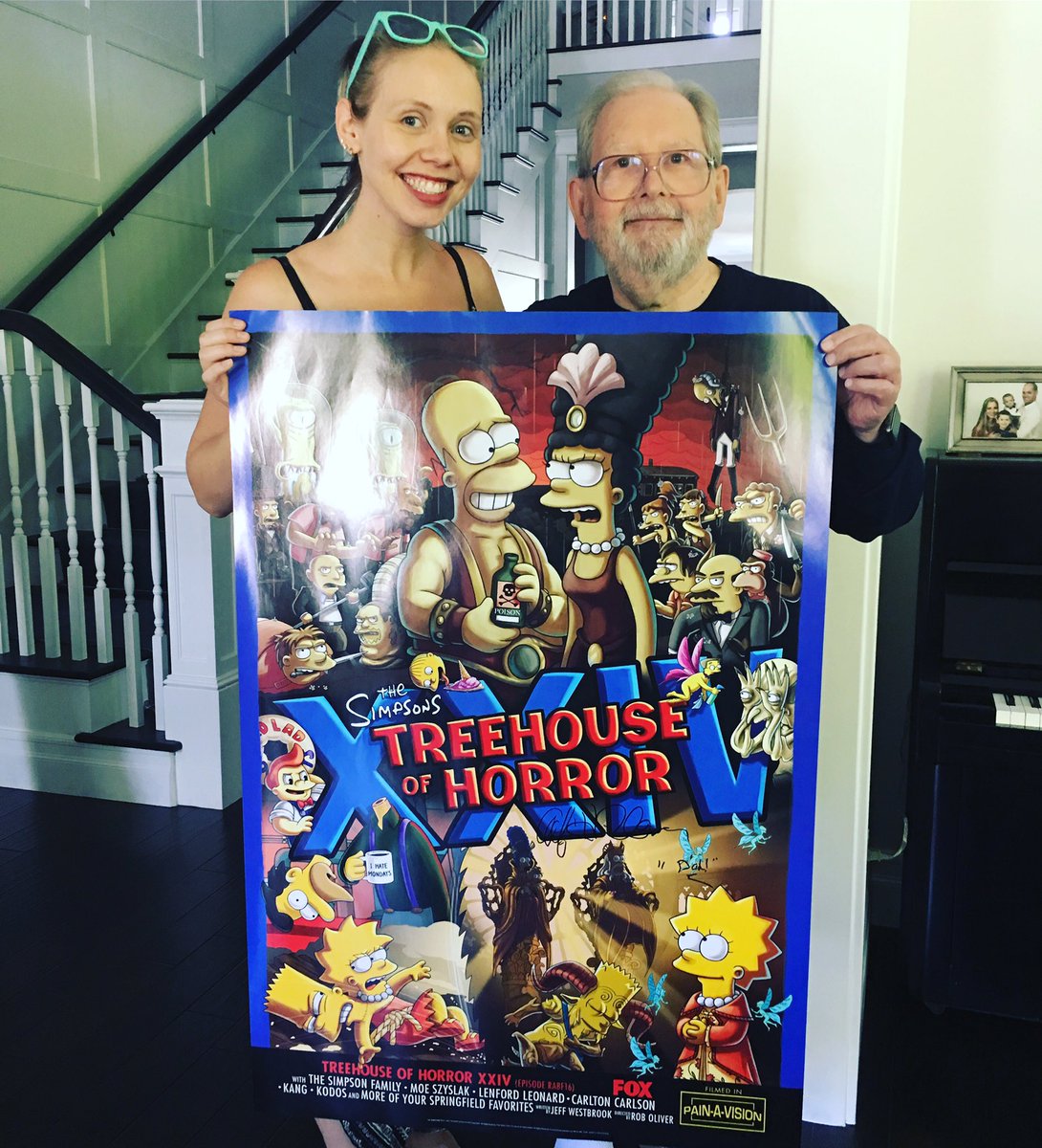Thank you #AlfClausen for our this awesome donation to our silent auction! Signed #theSimpsons poster &amp; invite to a scoring session!!