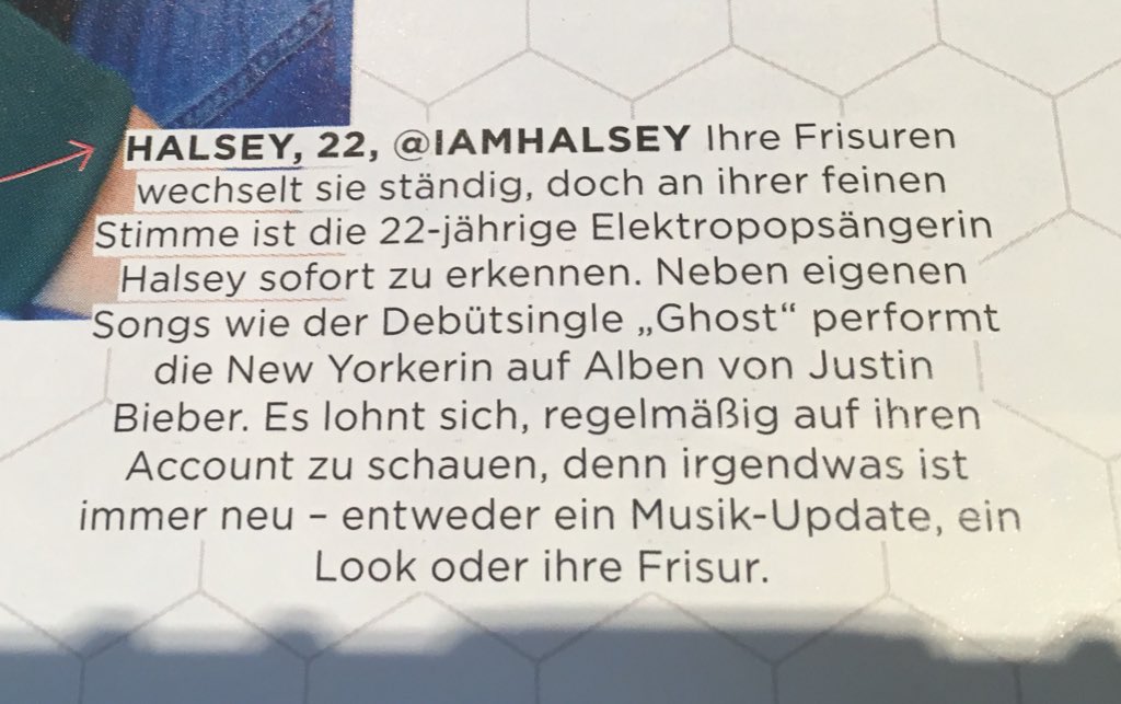 halseytumblr's tweet photo. Had a doctors appointment and found my favorite girl in a german magazine. Sometimes it's just surreal how much more popular she has become https://t.co/cjx7UlR8y8