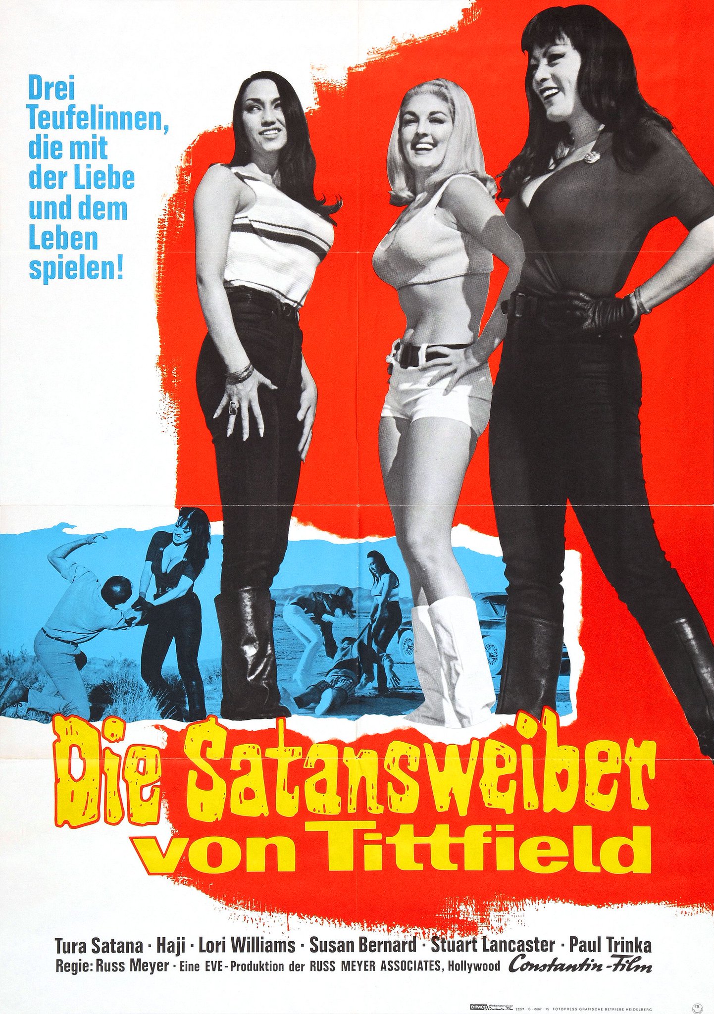 Happy birthday Tura Satana - Russ Meyer\s FASTER, PUSSYCAT! KILL! KILL! - 1965 - German release poster 