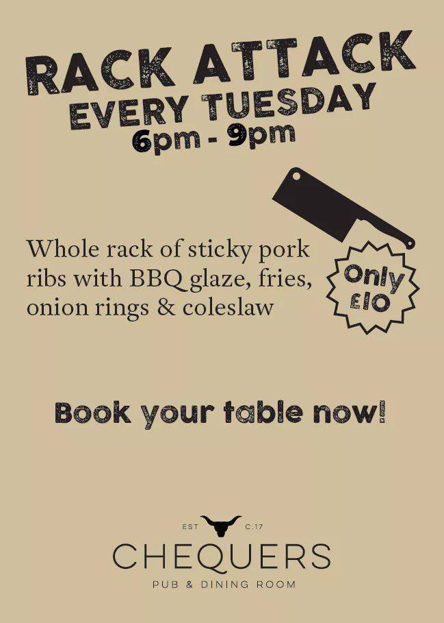 Rack attack is back on Tuesday from 6pm.!! #ribs #BBQ #Roast #Marlow
