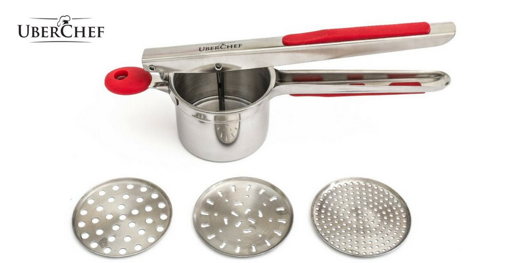 UberChefHQ's tweet photo. Purchase the new and improved #uberchef Potato Ricer Set here: https://t.co/nnlwq6Gnew #potato #kitchenware #amazon #ricer #kitchengadgets https://t.co/FFg7hK3ZlK