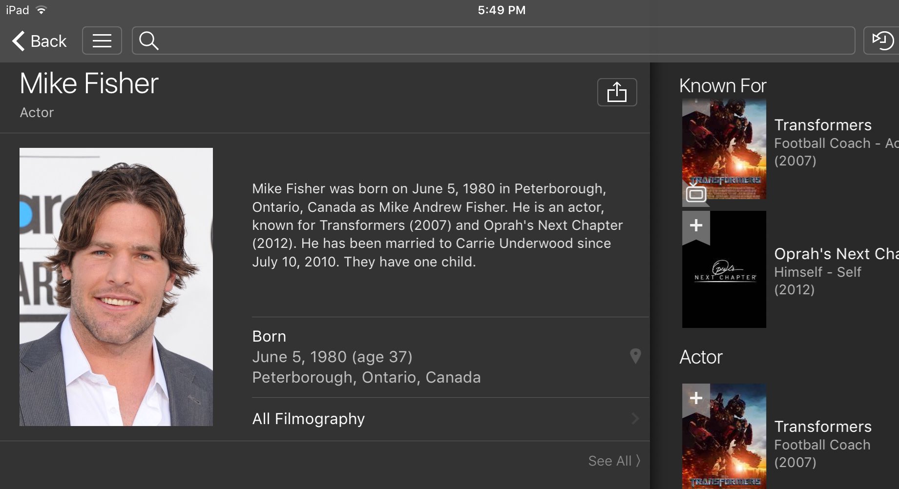 transformers 2007 mike fisher