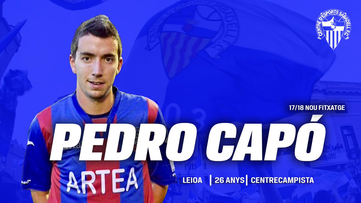 ⚽️| <a href="/PedroCapo18/">Pedro Capó Payeras</a> ha passat la revisió mèdica i és nou jugador arlequinat. Un pulmó per al mig camp! 

#BenvingutCapo #retornCES