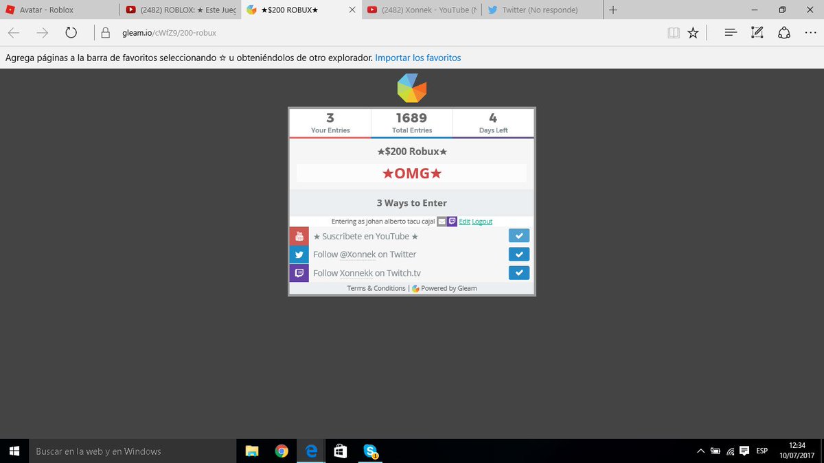Johan Alberto Tacu Tacu Johan Twitter - como conseguir robux gratis en roblox 2017 xonnek
