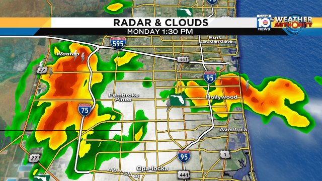 Storms starting to pop up across Coastal & Inland #Broward. Pushing West. #miami #FLL https://t.co/wsmtRFzJ8o