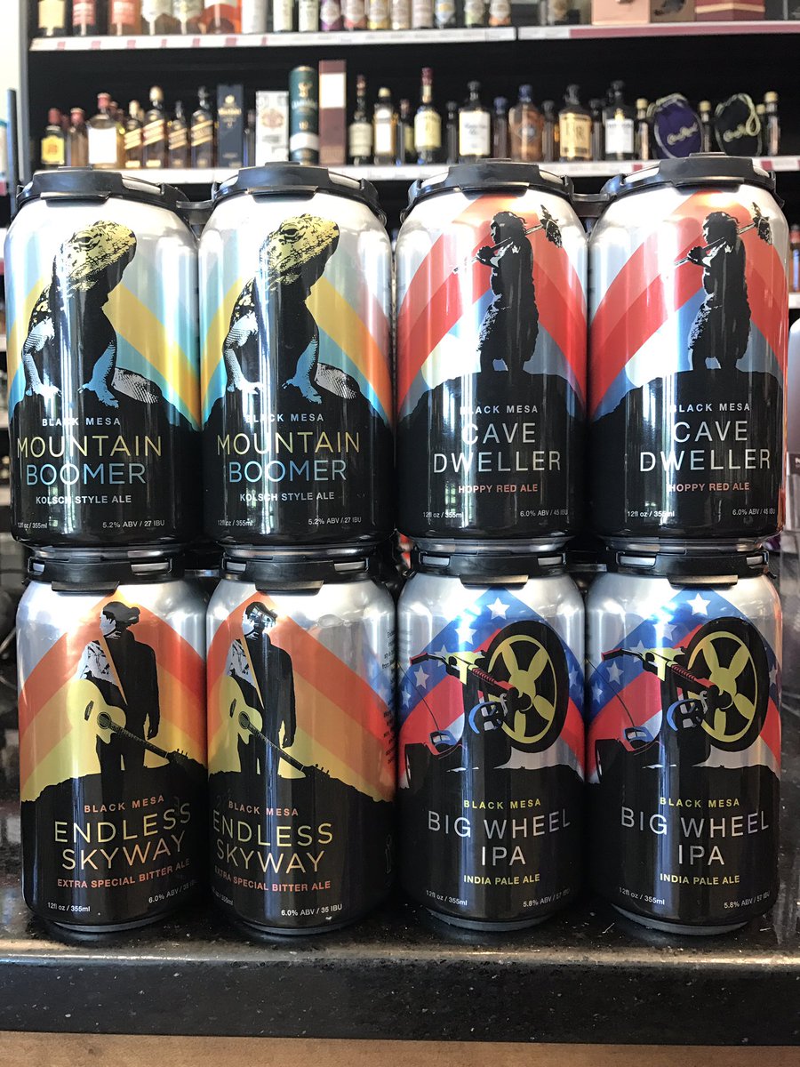 .<a href="/BlackMesaBrew/">Black Mesa Brewing</a> recently switched to cans &amp; introduced 2 new beers. We're a fan of all four but the Mountain Boomer is especially delicious.