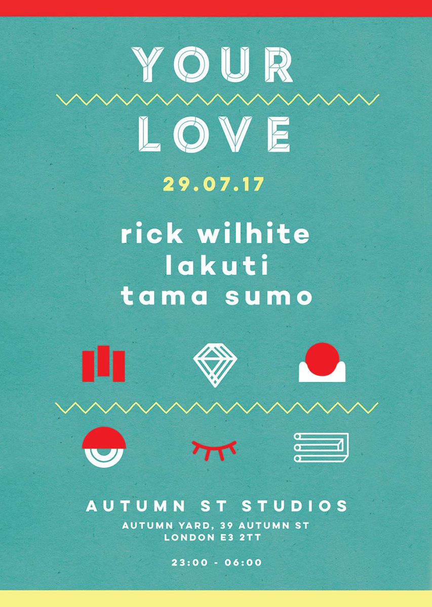 Your Love at <a href="/BLOCWKND/">Bloc</a> with Rick Wilhite + Tama Sumo + Lakuti

Tickets: bit.ly/2sSPM8G