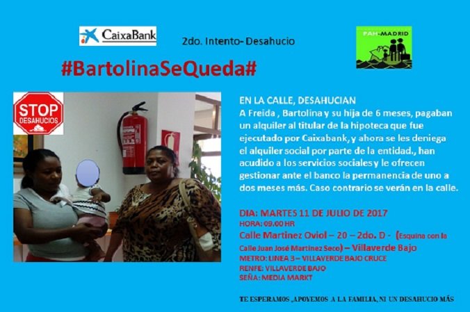 PahLeganes's tweet photo. Queremos una solución estable para #BartolinaSeQueda 
@franmunoz11 
@elpcm 
@podemosvillaver @DistritoVillav https://t.co/gTjN6WgqPj
