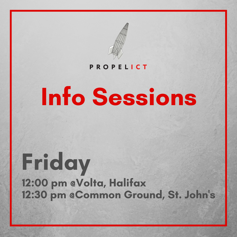 Info Sessions start Friday! Learn more about our Launch &amp; Build programs. Sign up for #Stjohns here: bit.ly/2sXxLcw #yyt #startup