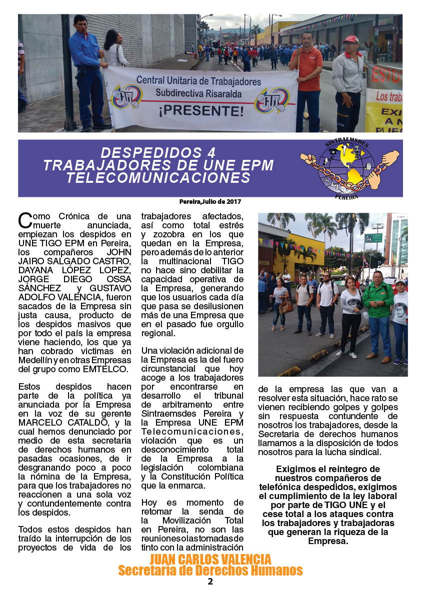 Sintraemsdes Subdirectiva Pereira tweet media