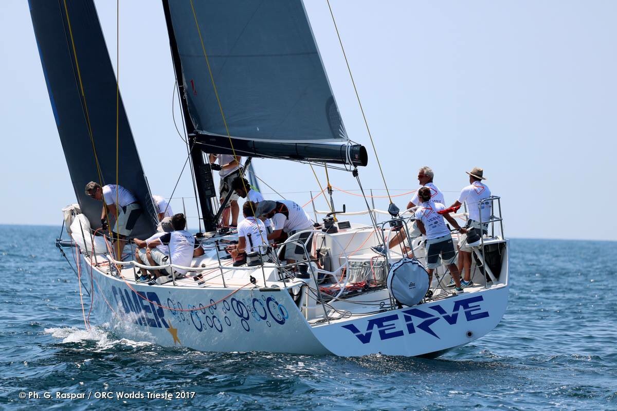 Searacer18's tweet photo. #OrcWorlds2017 in Corinthian A #Verve closes second behind the TP52 Zerocloud. Thanks to the owner and the crew for this amazing adventure https://t.co/Tr2vSKr0uq
