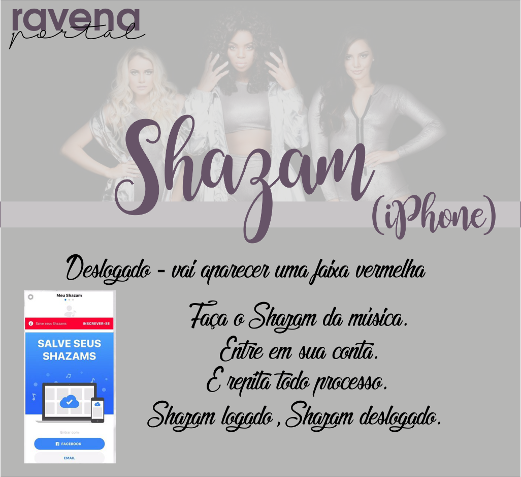 RavenaPortal's tweet photo. @ravena_oficial @laisbianchessi @jackie_ravena @SimRavena #SHAZAM | O Shazam se tornou uma importante ferramenta de divulgação, porém os ravenáticos tem usado-a bem pouco. https://t.co/sqfEEbd5mV