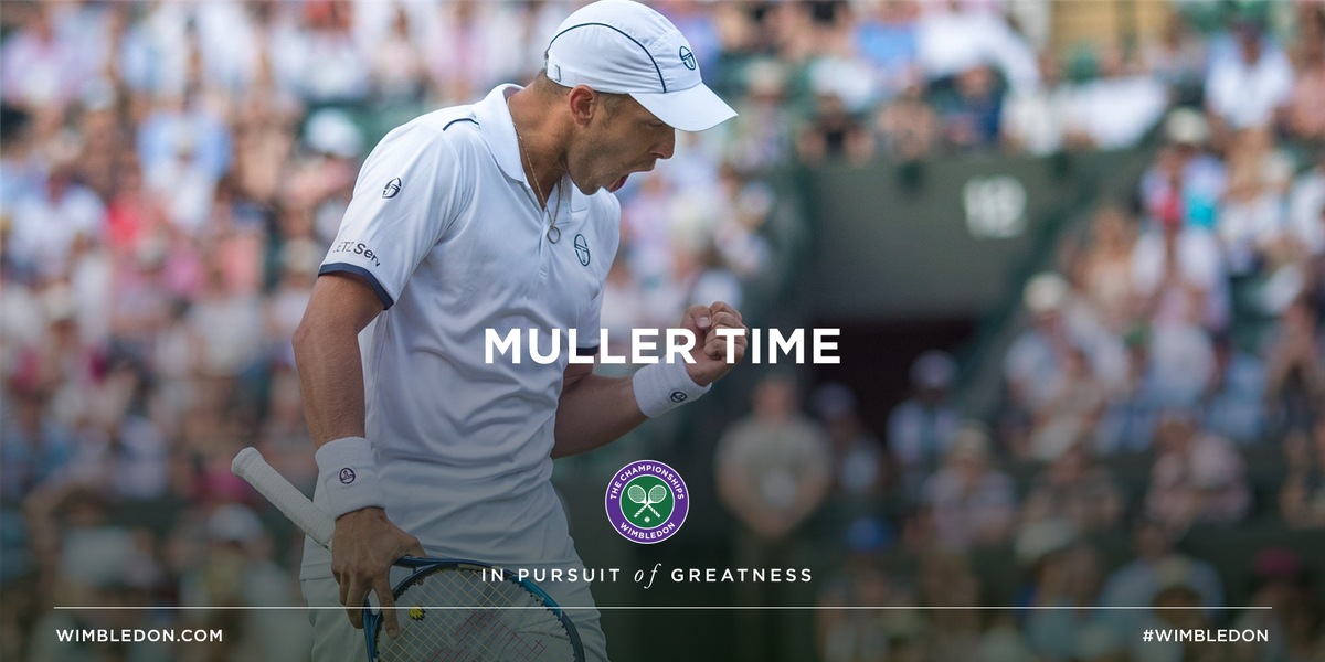 Stunner.

Gilles Muller wins an epic 5th set 15-13 to beat Rafael Nadal and reach his first ever #Wimbledon quarter-final

#ManicMonday