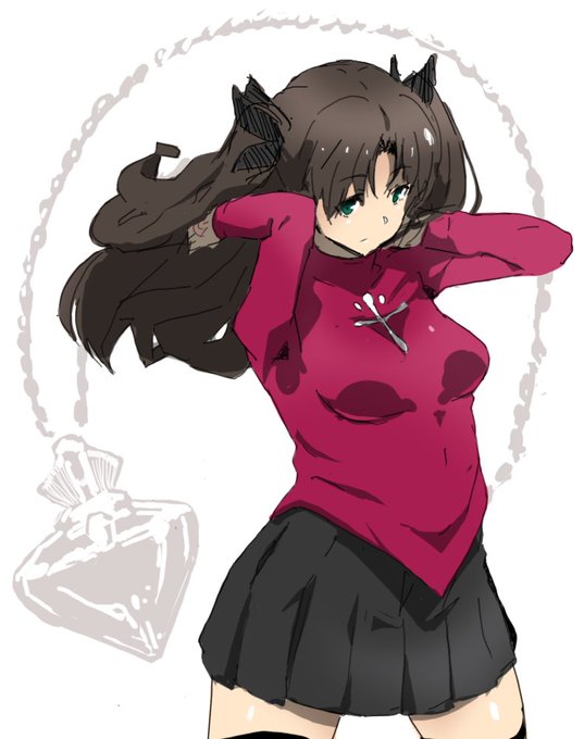 凛さん。ツインテキャラ赤色似合う説。 